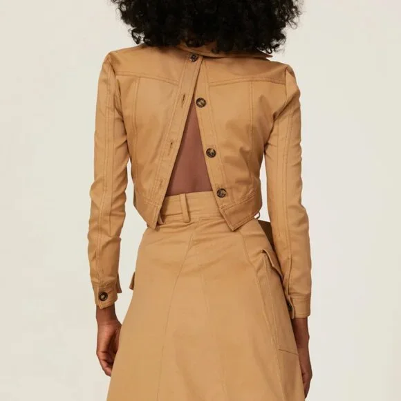 Rokh Asymmetric Button Jacket & Utility Midi Skirt Bundle US 2-4 - Picture 2 of 16